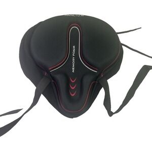 Sanctus Bike Seat Cover Unisex OS Black Excellent Memory Foam Padded Reflective